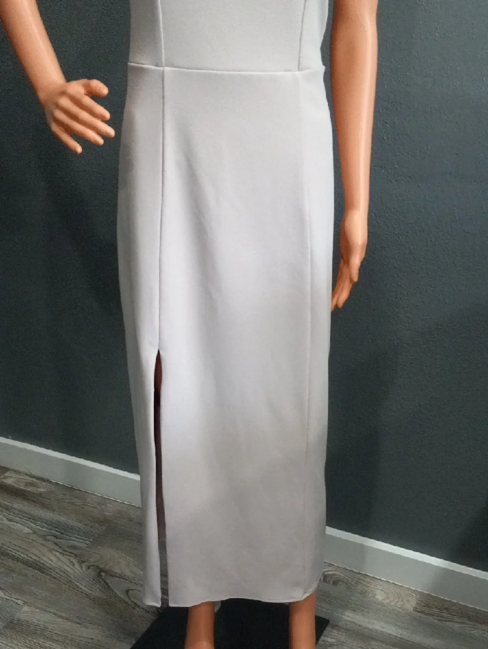 Show Me Your MuMu Elegant Square-Neck Maxi Dress with Front Slit